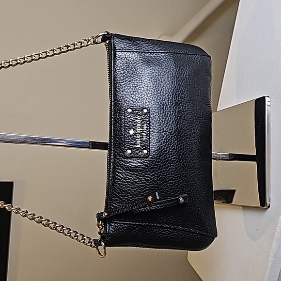 Kate Spade Black Pebbled Leather Berkshire Rd. MiniBag Goldtone Hardware EUC - Picture 4 of 14